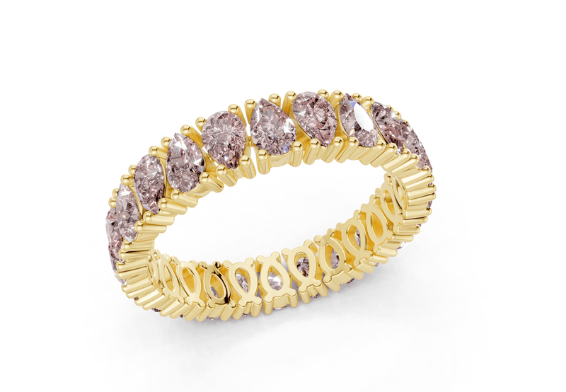 Petite Melrose Pear Cut Pink Diamond Eternity Band 2½ Carat Total Wt. - Ring Premier