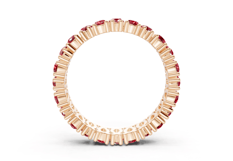 Petite Melrose Pear Cut Ruby Gemstone Eternity Band 2½ Carat Total Wt. - Ring Premier