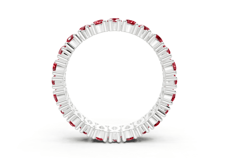 Petite Melrose Pear Cut Ruby Gemstone Eternity Band 2½ Carat Total Wt. - Ring Premier