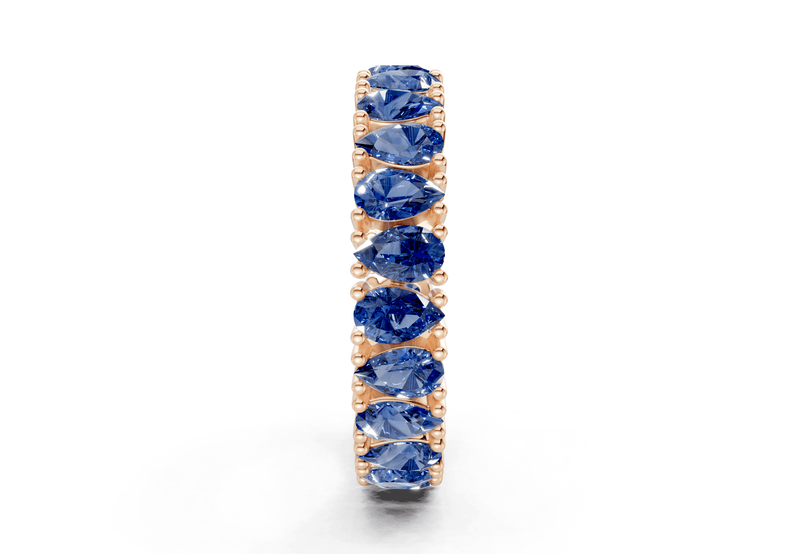 Petite Melrose Pear Cut Sapphire Gemstone Eternity Band 2½ Carat Total Wt. - Ring Premier