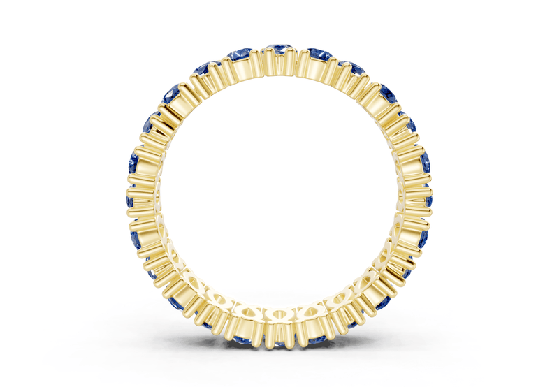 Petite Melrose Pear Cut Sapphire Gemstone Eternity Band 2½ Carat Total Wt.