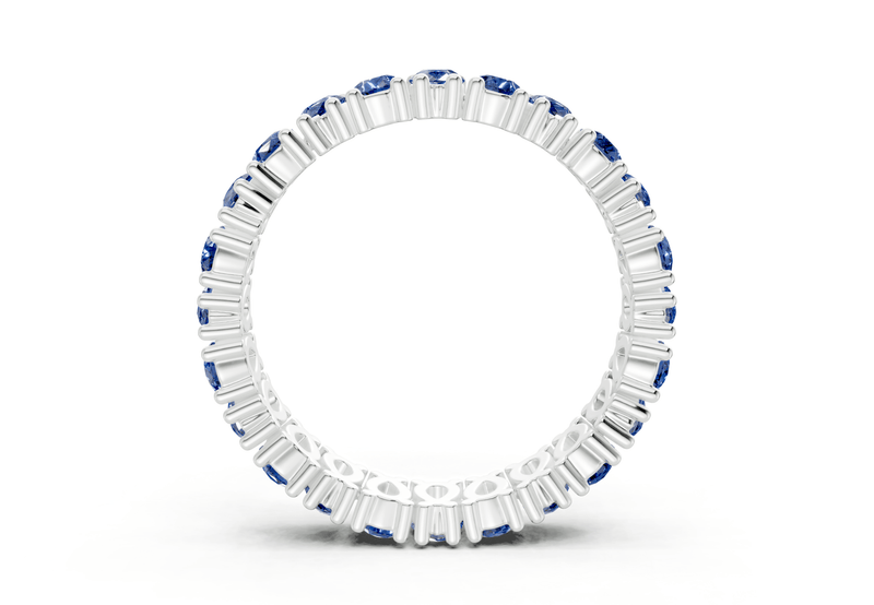 Petite Melrose Pear Cut Sapphire Gemstone Eternity Band 2½ Carat Total Wt. - Ring Premier