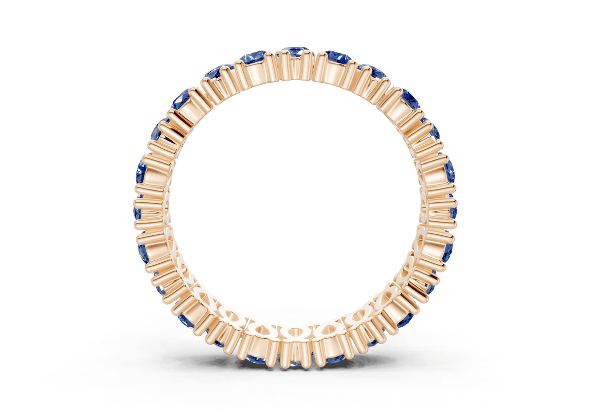 Petite Melrose Pear Cut Sapphire Gemstone Eternity Band 2½ Carat Total Wt.