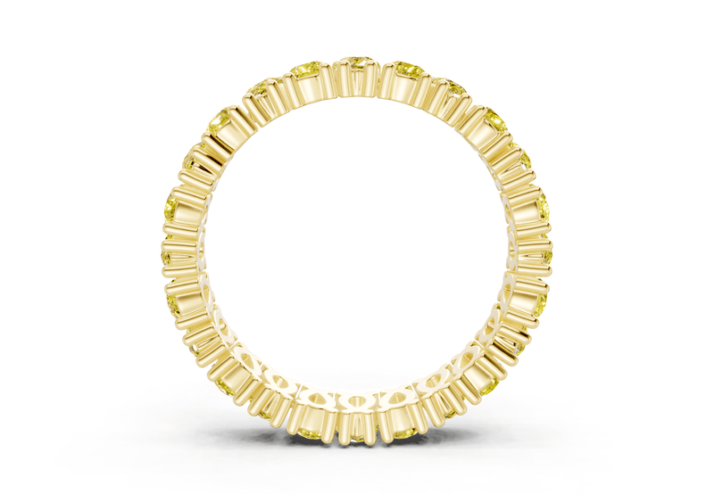 Petite Melrose Pear Cut Yellow Diamond Eternity Band 2½ Carat Total Wt.