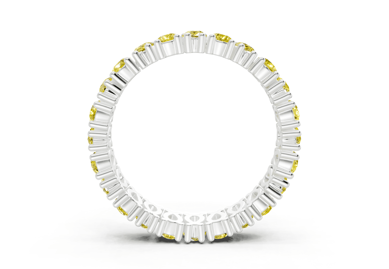 Petite Melrose Pear Cut Yellow Diamond Eternity Band 2½ Carat Total Wt. - Ring Premier