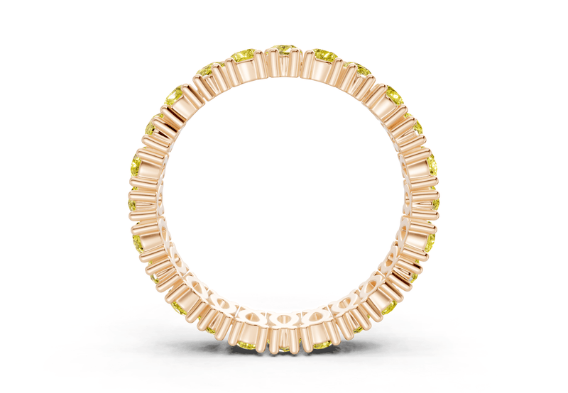 Petite Melrose Pear Cut Yellow Diamond Eternity Band 2½ Carat Total Wt. - Ring Premier