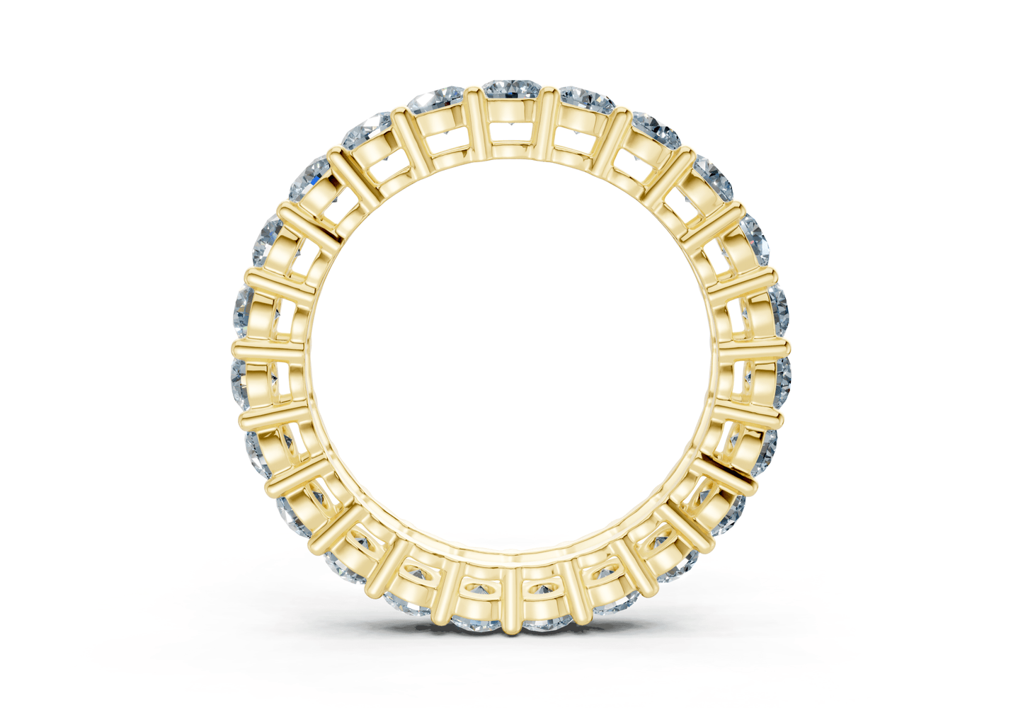 Petite Melrose Round Cut Blue Diamond Eternity Band 2½ Carat Total Wt. - Ring Premier
