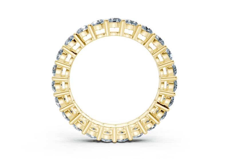 Petite Melrose Round Cut Blue Diamond Eternity Band 2½ Carat Total Wt.