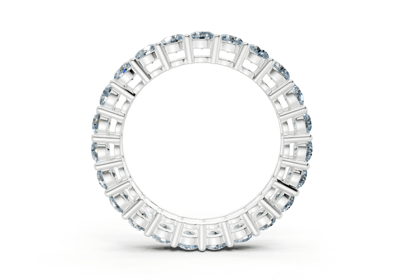 Petite Melrose Round Cut Blue Diamond Eternity Band 2½ Carat Total Wt. - Ring Premier