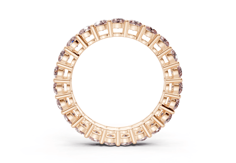 Petite Melrose Round Cut Pink Diamond Eternity Band 2½ Carat Total Wt. - Ring Premier