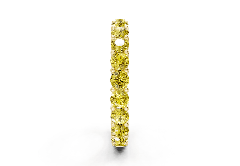 Petite Melrose Round Cut Yellow Diamond Eternity Band 2½ Carat Total Wt. - Ring Premier