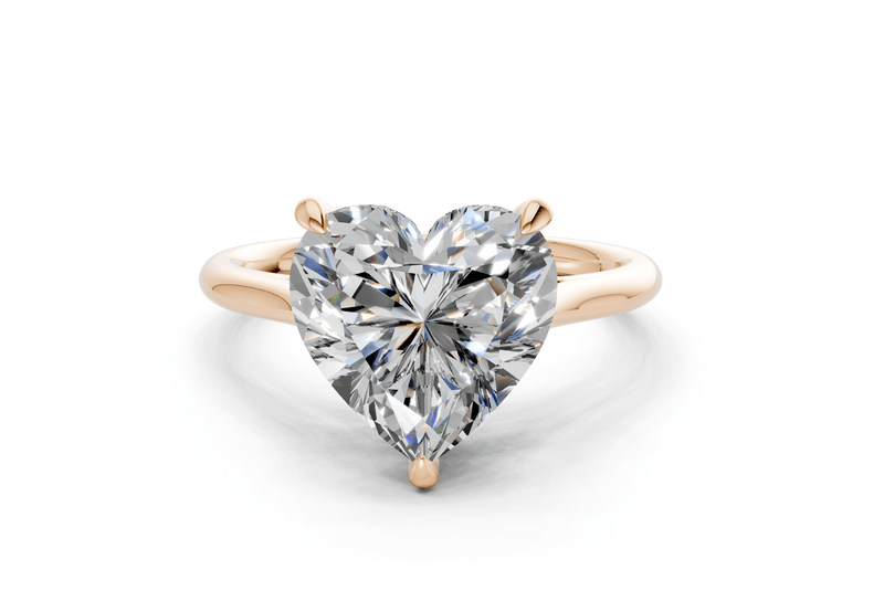 Piper Diamond Solitaire Heart Cut 2.3mm Engagement Ring - Ring Premier