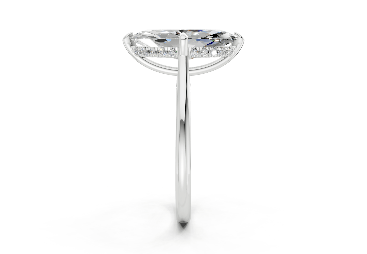 Piper Diamond Solitaire Marquise Cut 1.8mm Engagement Ring