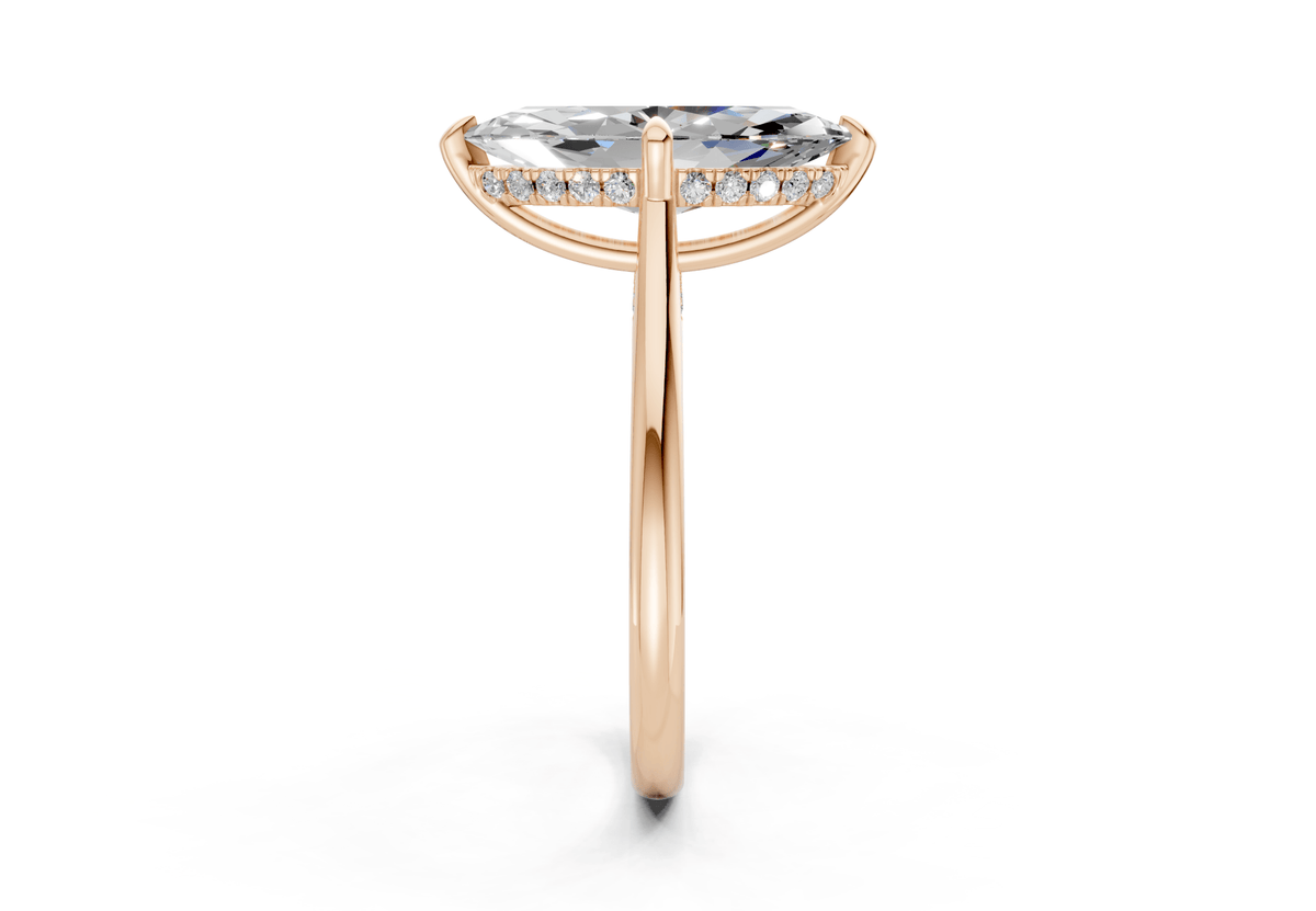 Piper Diamond Solitaire Marquise Cut 1.8mm Engagement Ring