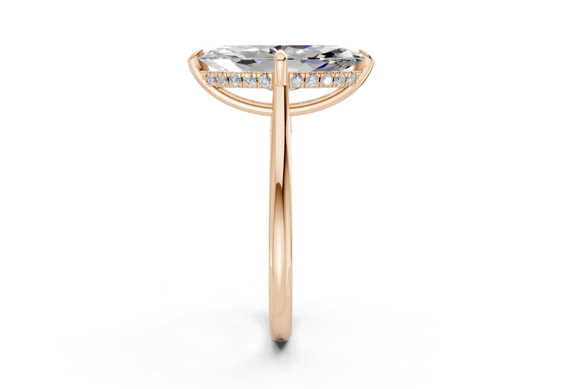Piper Diamond Solitaire Marquise Cut 1.8mm Engagement Ring - Ring Premier