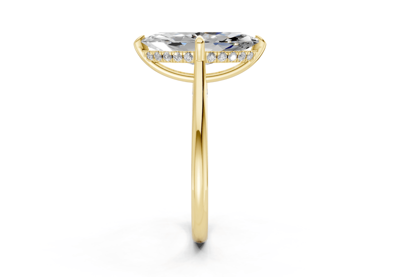 Piper Diamond Solitaire Marquise Cut 2.2mm Engagement Ring - Ring Premier