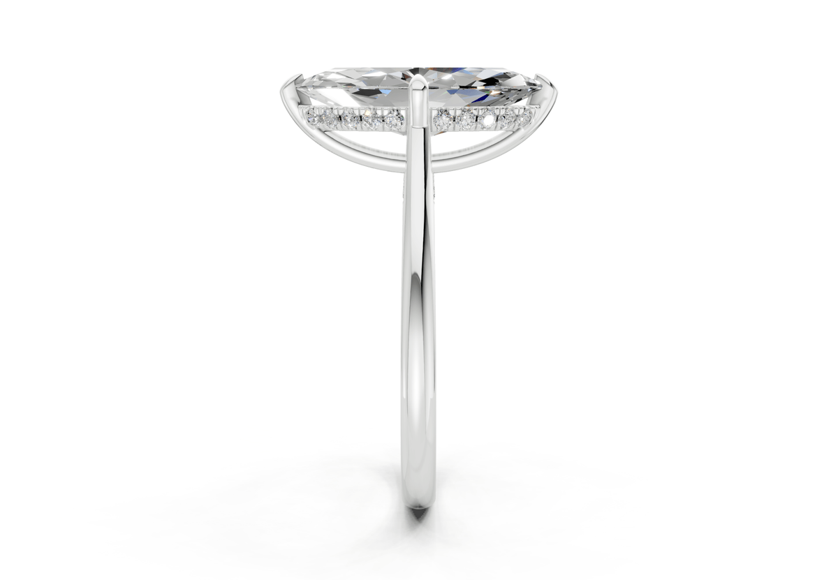 Piper Diamond Solitaire Marquise Cut 2mm Engagement Ring