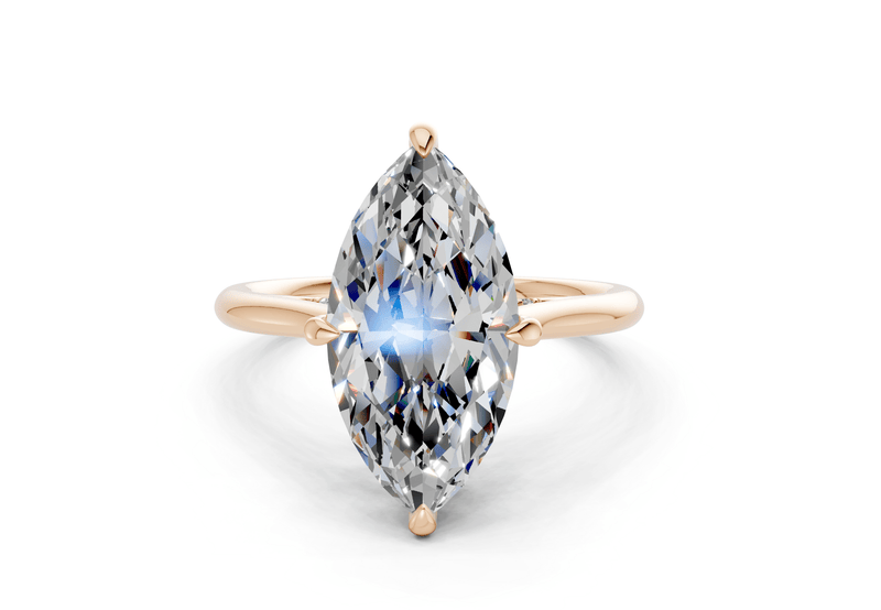 Piper Diamond Solitaire Marquise Cut 2mm Engagement Ring - Ring Premier