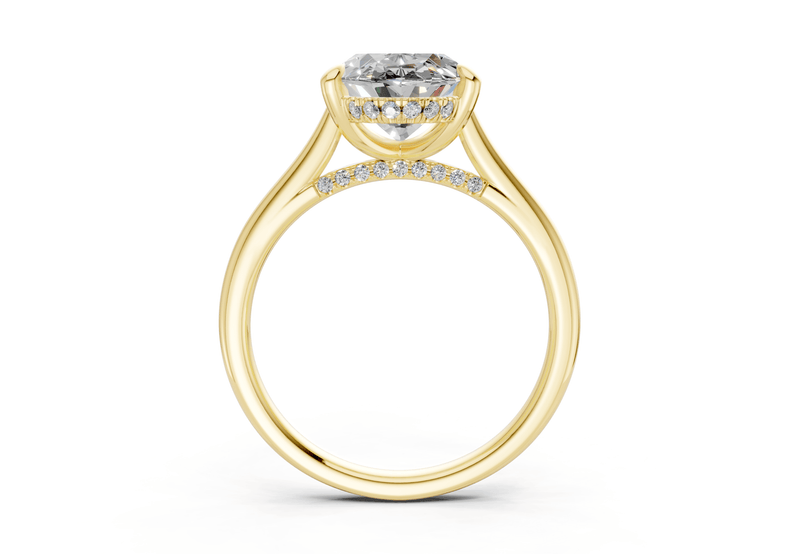Piper Diamond Solitaire Oval Cut 1.8mm Engagement Ring