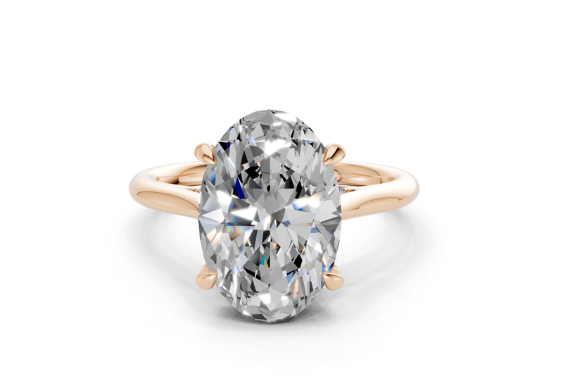 Piper Diamond Solitaire Oval Cut 2.3mm Engagement Ring - Ring Premier