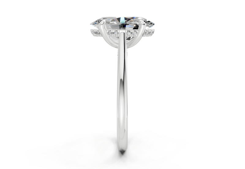 Piper Diamond Solitaire Oval Cut 2.3mm Engagement Ring - Ring Premier