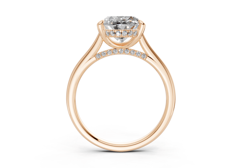 Piper Diamond Solitaire Oval Cut 2.3mm Engagement Ring - Ring Premier