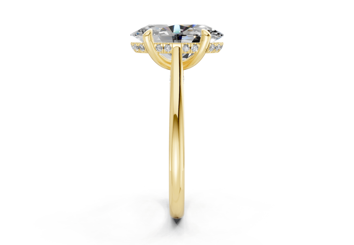 Piper Diamond Solitaire Oval Cut 2mm Engagement Ring