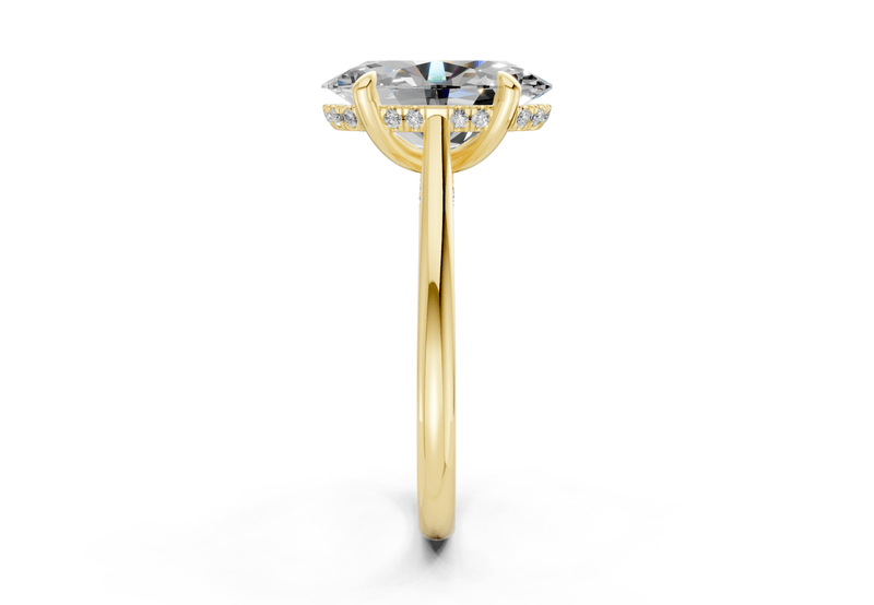 Piper Diamond Solitaire Oval Cut 2mm Engagement Ring - Ring Premier