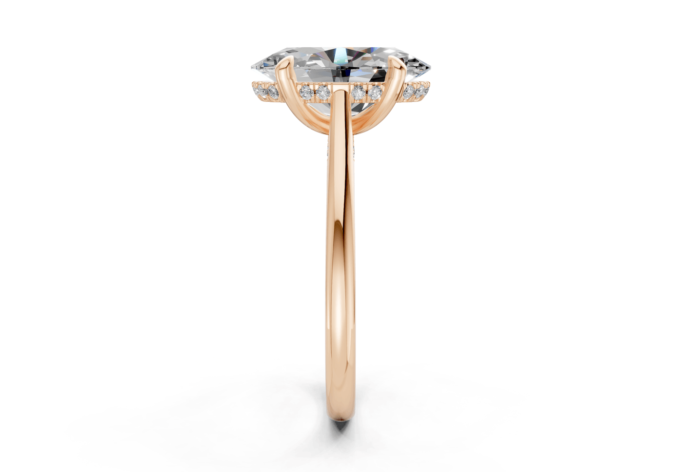 Piper Diamond Solitaire Oval Cut 2mm Engagement Ring