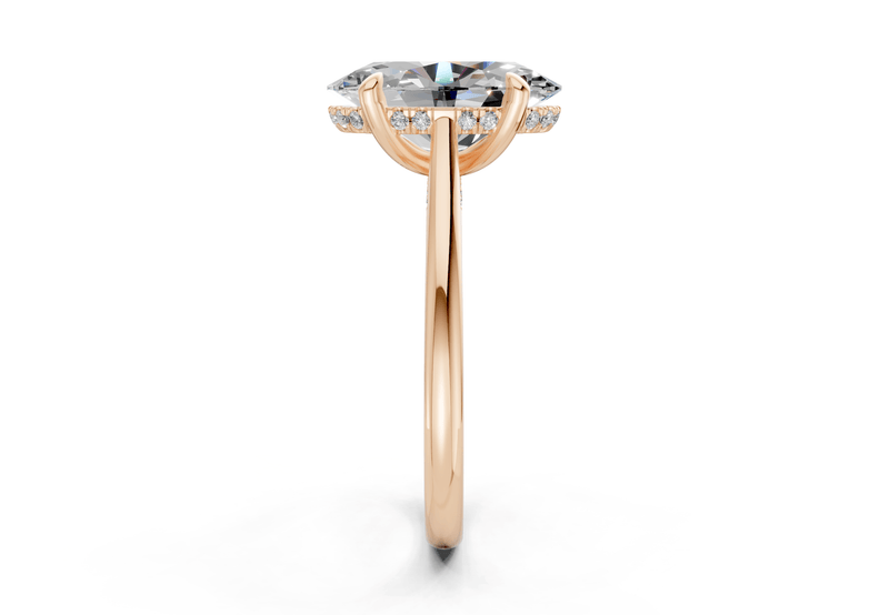 Piper Diamond Solitaire Oval Cut 2mm Engagement Ring - Ring Premier