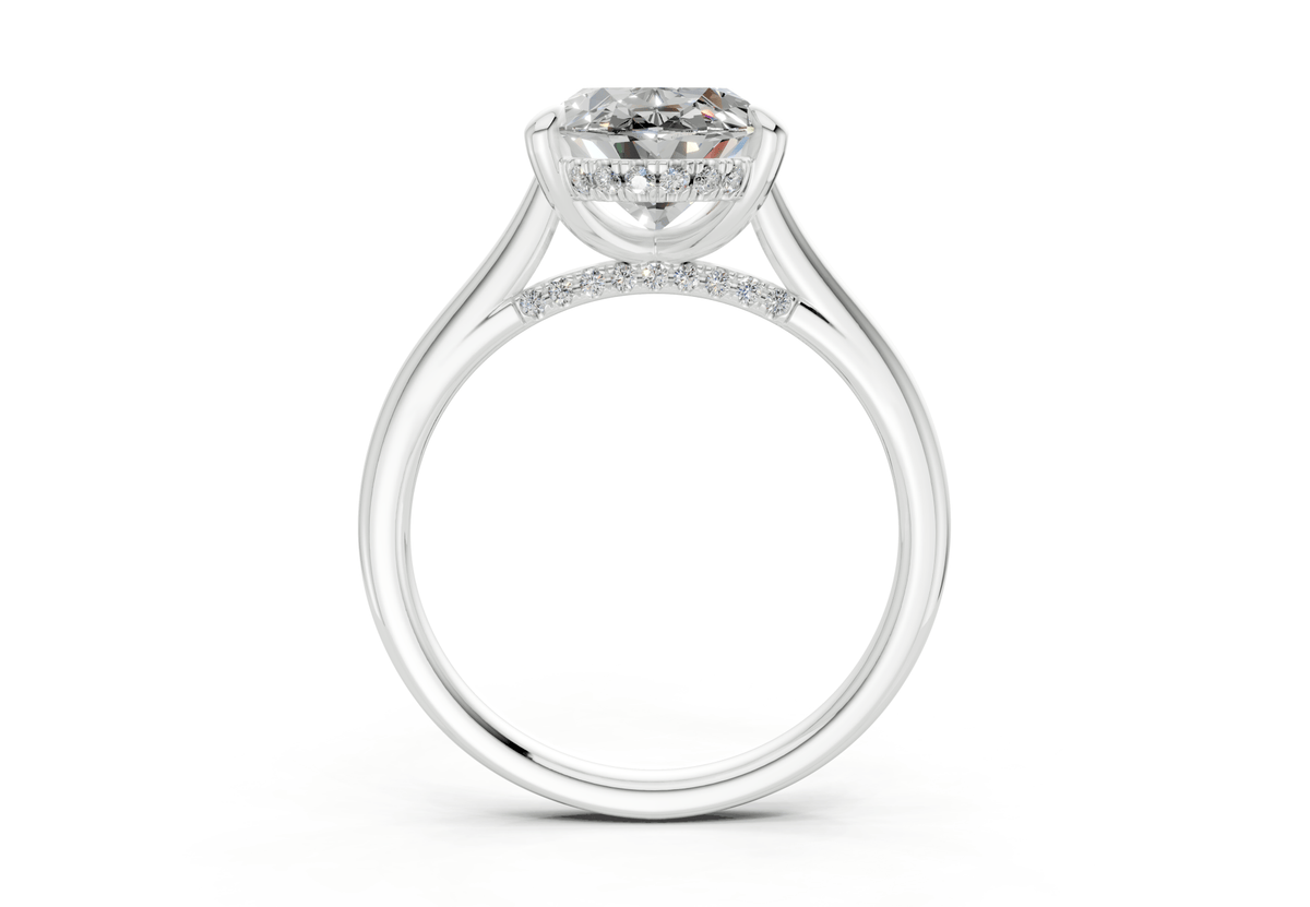 Piper Diamond Solitaire Oval Cut 2mm Engagement Ring