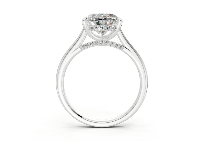 Piper Diamond Solitaire Oval Cut 2mm Engagement Ring - Ring Premier