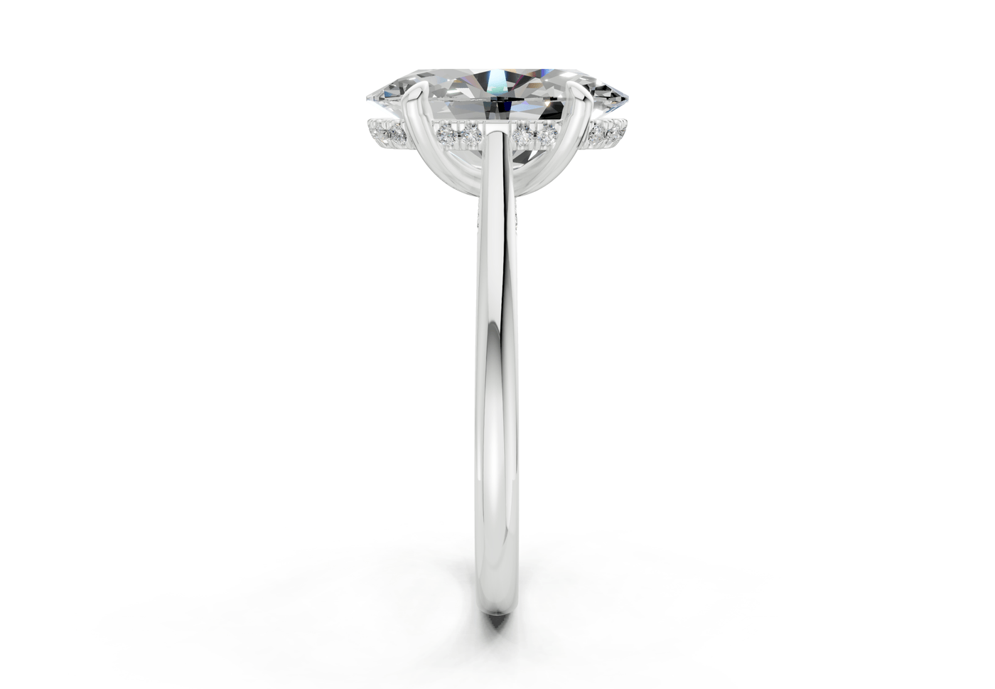 Piper Diamond Solitaire Oval Cut 2mm Engagement Ring