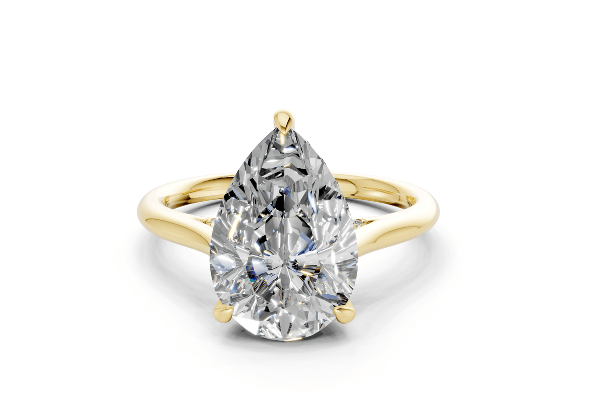 Piper Diamond Solitaire Pear Cut 1.8mm Engagement Ring