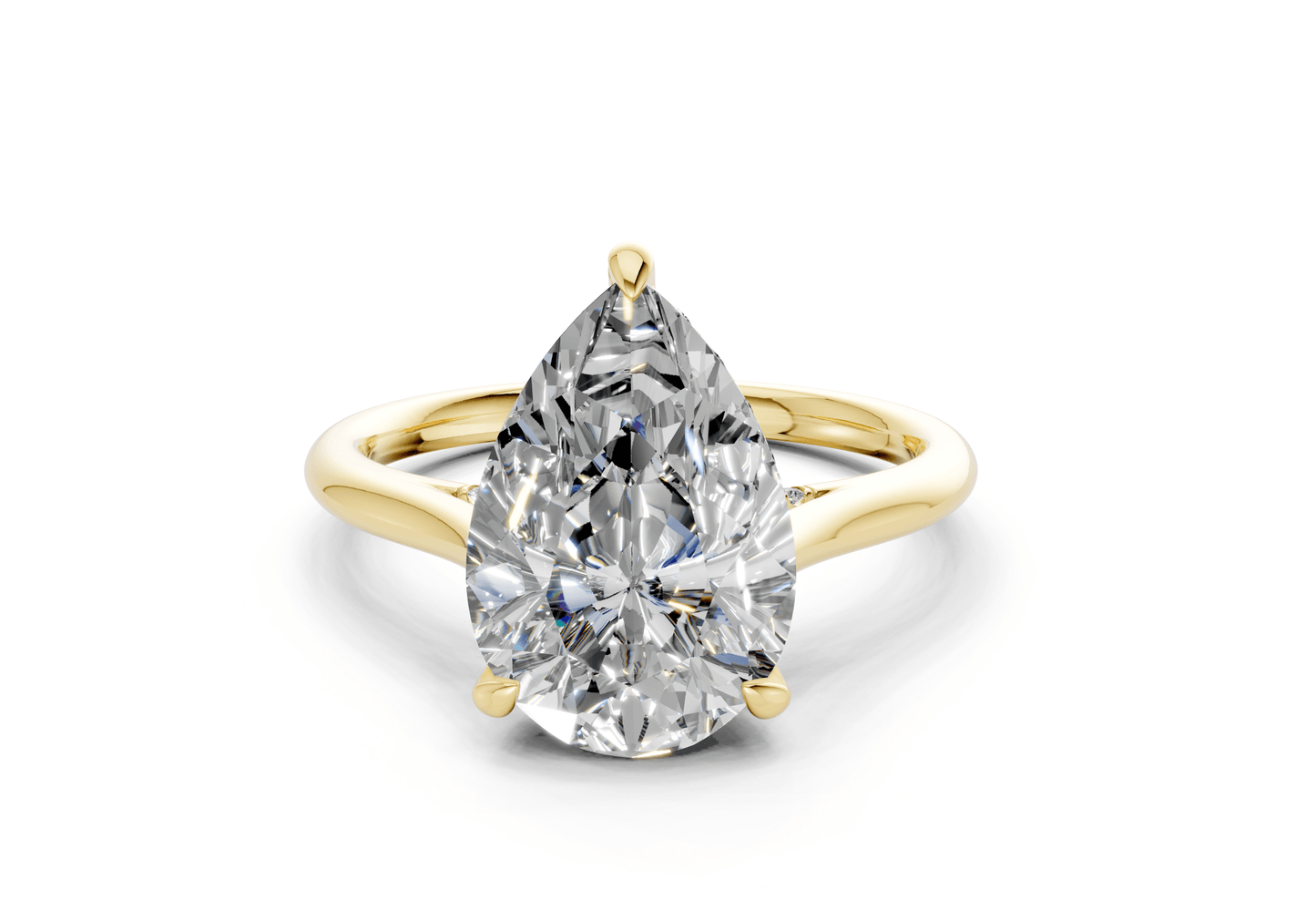 Piper Diamond Solitaire Pear Cut 1.8mm Engagement Ring - Ring Premier