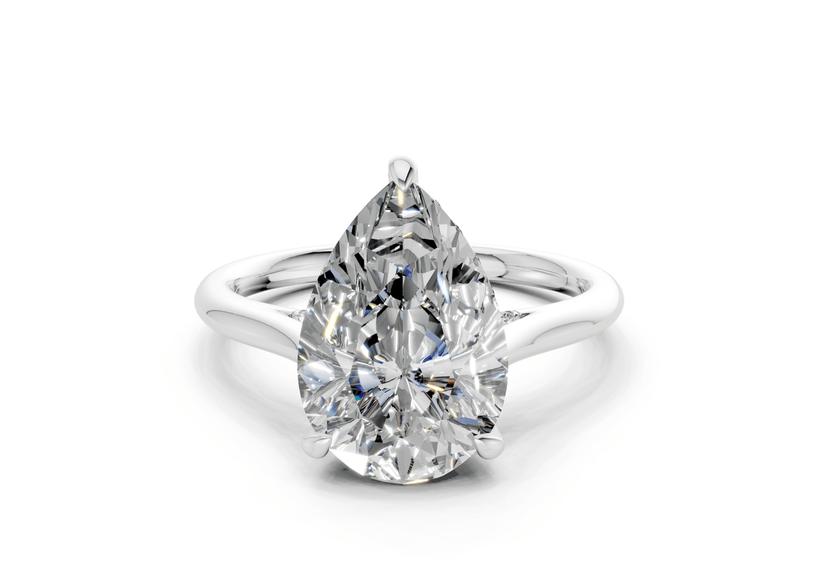 Piper Diamond Solitaire Pear Cut 1.8mm Engagement Ring