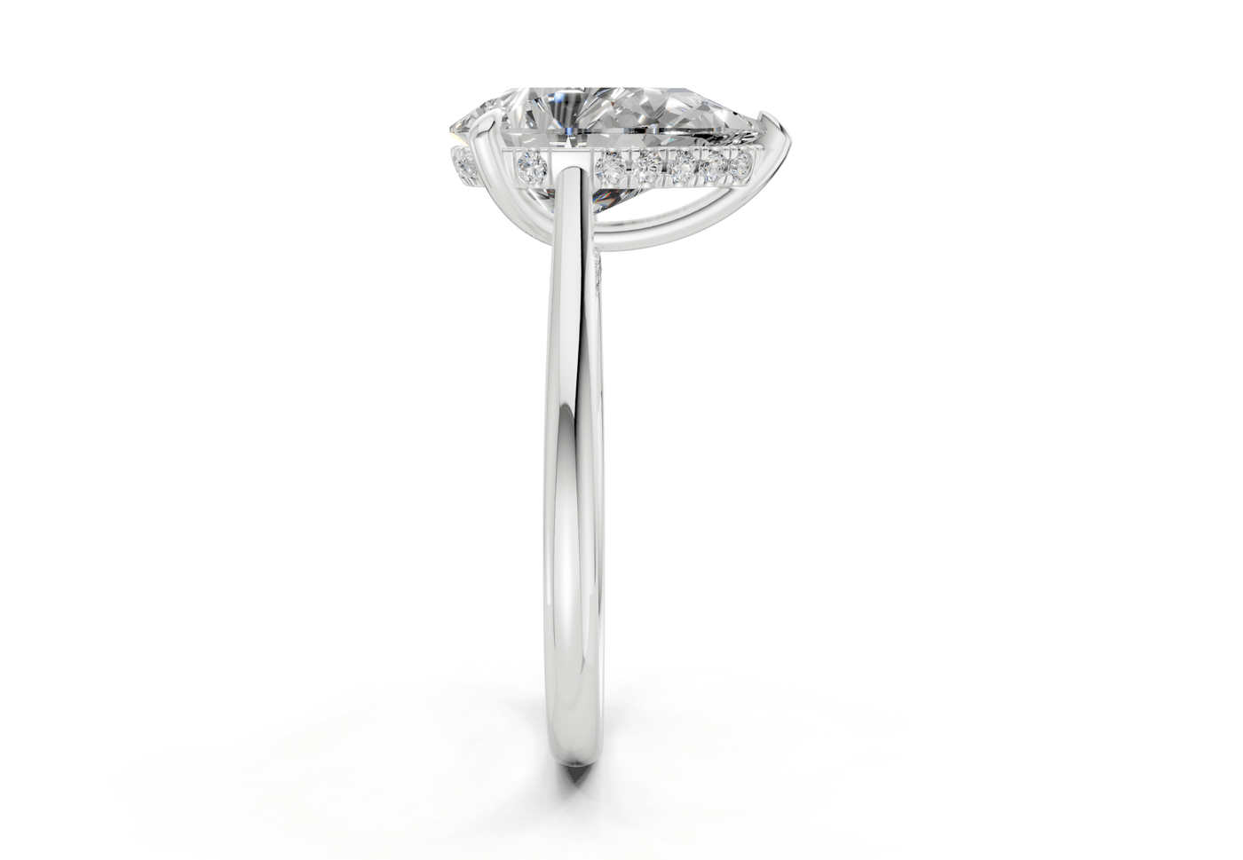 Piper Diamond Solitaire Pear Cut 1.8mm Engagement Ring