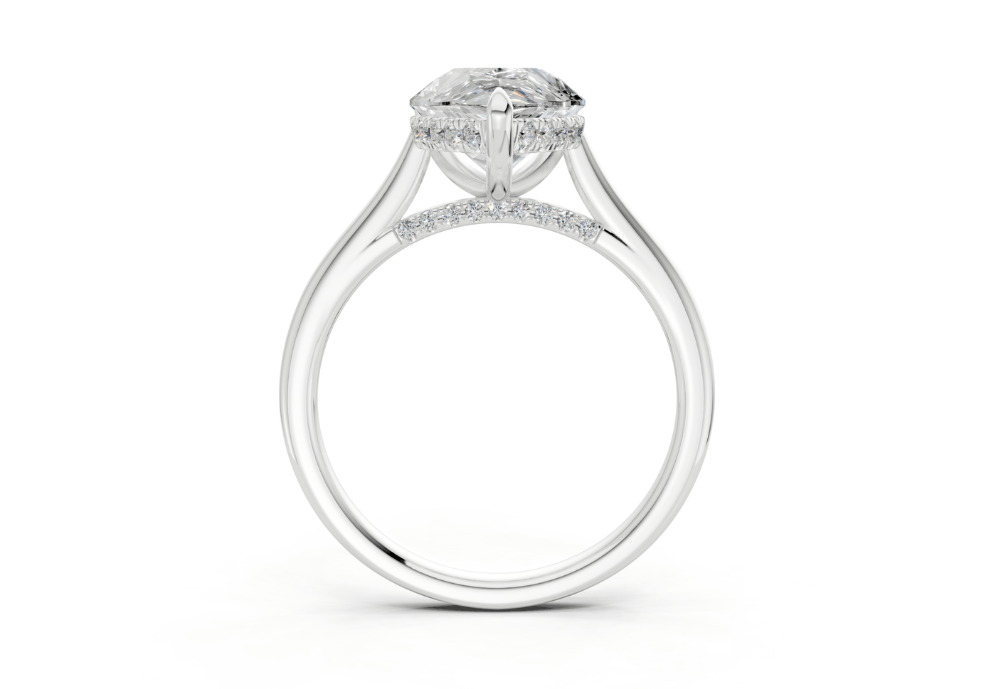 Piper Diamond Solitaire Pear Cut 1.8mm Engagement Ring
