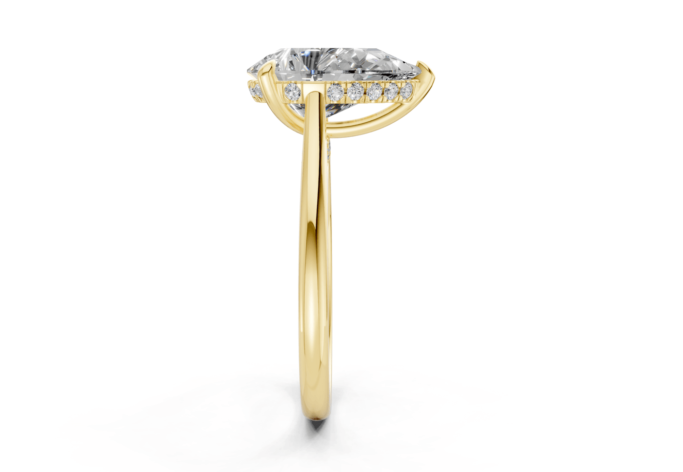 Piper Diamond Solitaire Pear Cut 1.8mm Engagement Ring