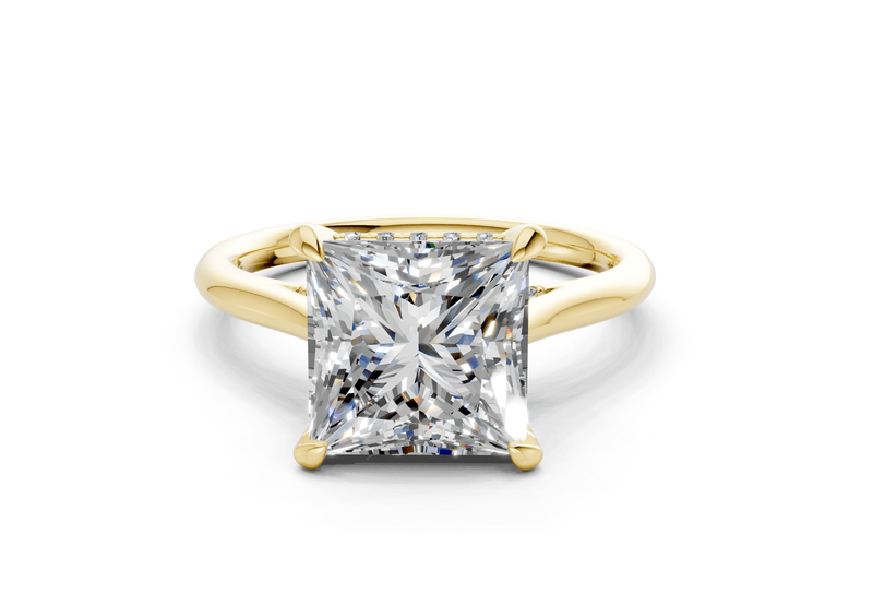 Piper Diamond Solitaire Princess Cut 1.8mm Engagement Ring