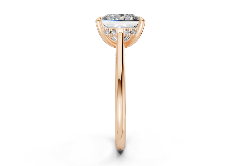 Piper Diamond Solitaire Princess Cut 1.8mm Engagement Ring - Ring Premier