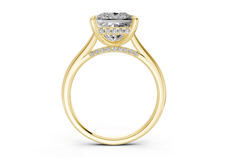 Piper Diamond Solitaire Princess Cut 2.3mm Engagement Ring