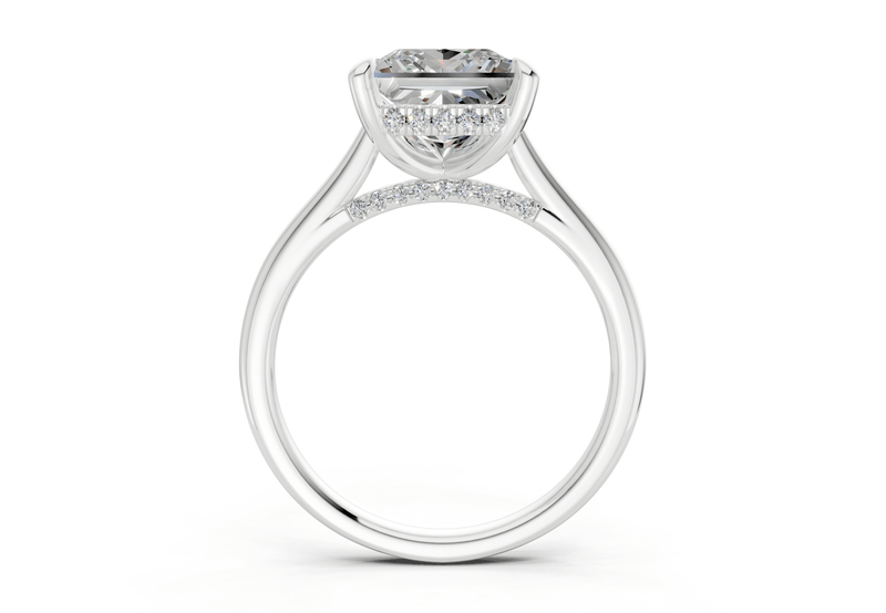 Piper Diamond Solitaire Princess Cut 2.3mm Engagement Ring - Ring Premier