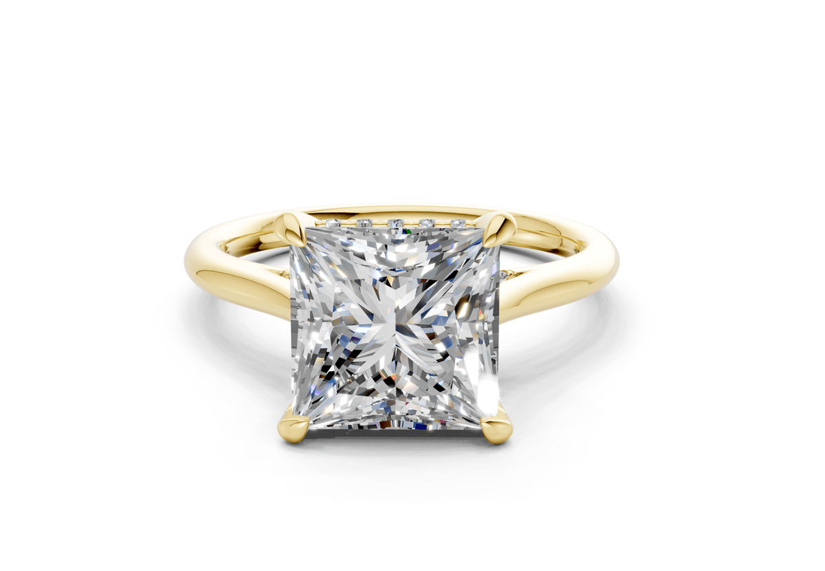 Piper Diamond Solitaire Princess Cut 2mm Engagement Ring