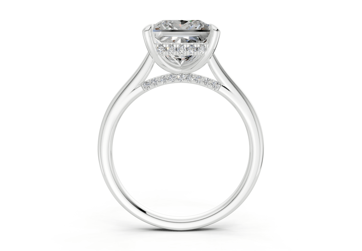 Piper Diamond Solitaire Princess Cut 2mm Engagement Ring