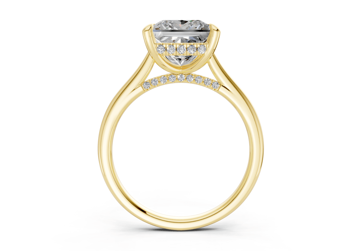 Piper Diamond Solitaire Princess Cut 2mm Engagement Ring