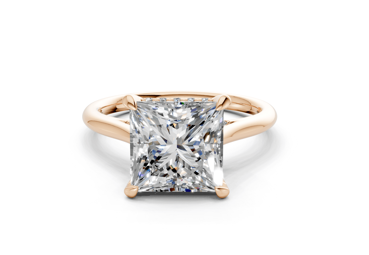Piper Diamond Solitaire Princess Cut 2mm Engagement Ring