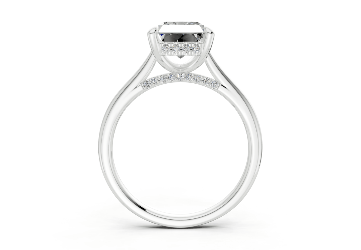 Piper Diamond Solitaire Radiant Cut 1.8mm Engagement Ring