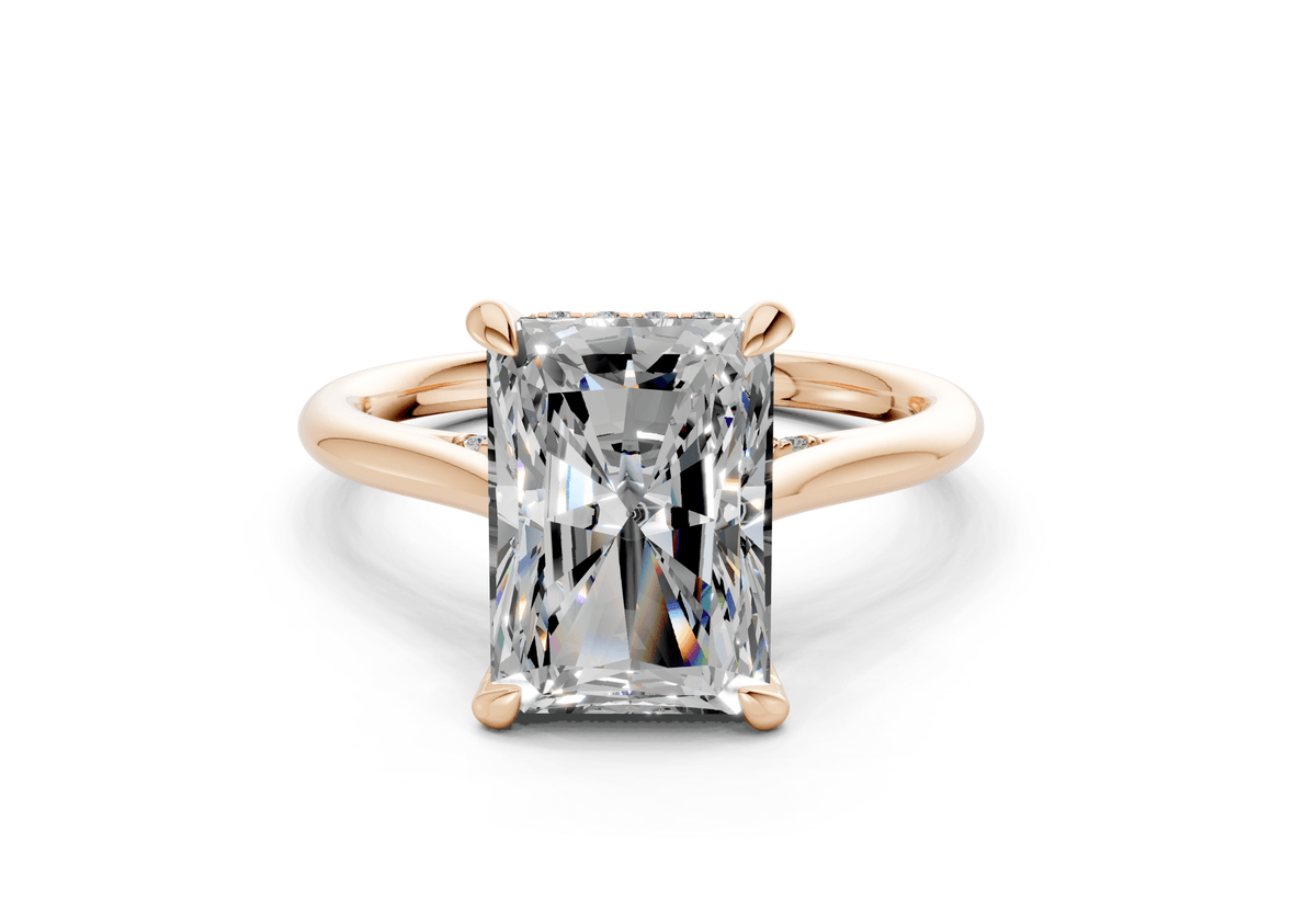 Piper Diamond Solitaire Radiant Cut 2.2mm Engagement Ring