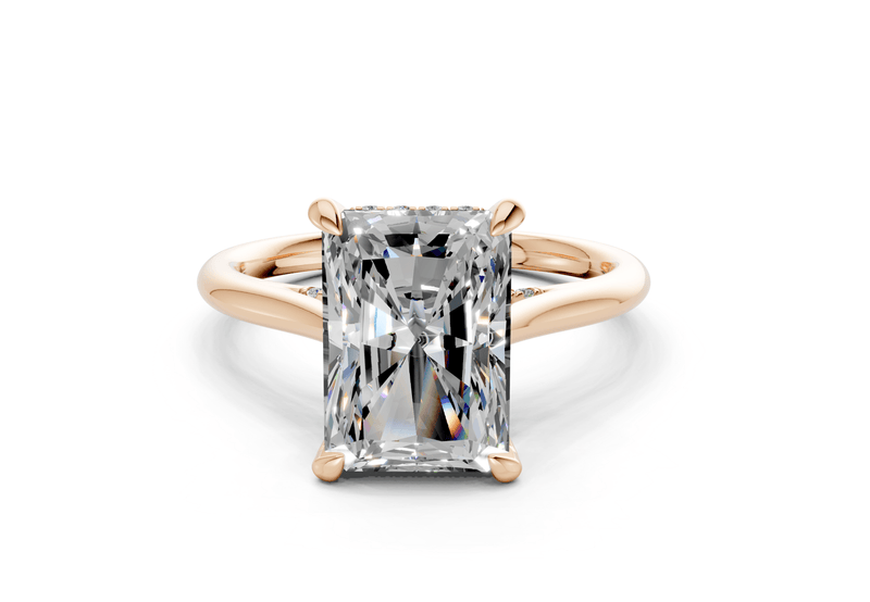 Piper Diamond Solitaire Radiant Cut 2.2mm Engagement Ring - Ring Premier
